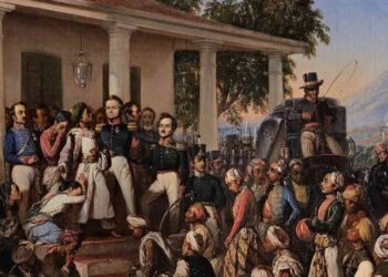 Potret lukisan Penangkapan Pangeran Diponegoro. (kompas.com)