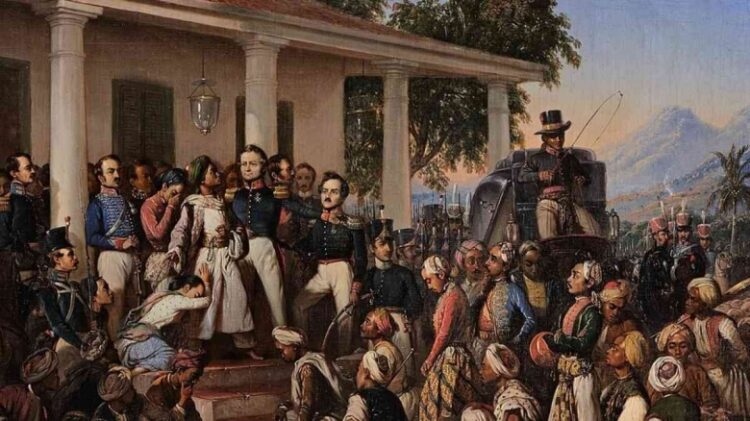 Potret lukisan Penangkapan Pangeran Diponegoro. (kompas.com)