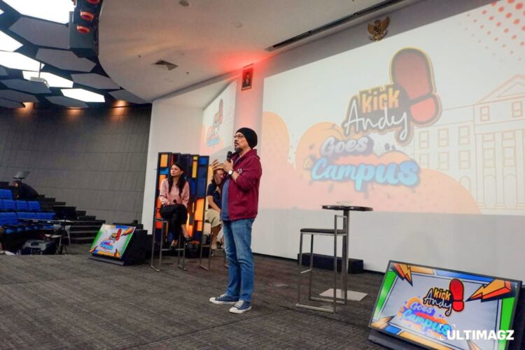 Acara Talk Show “Kick Andy Goes to Campus” di Auditorium Lecture Theatre Universitas Multimedia Nusantara (UMN) pada Rabu (24/04/24). (ULTIMAGZ/ Andita Chayara)
