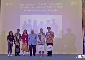 Arkasa "Pesta Rakyat Nusantara 2023 ", acara yang diselenggarakan oleh Badan Eksekutif Mahasiswa (BEM UMN) pada Senin (28/11/23) di Function Hall UMN. (ULTIMAGZ/Aprillia Christina)