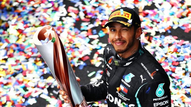 Hamilton memenangkan gelar juara dunia ketujuhnya di Grand PrIx Turki. (tntsports.co.uk)