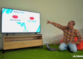 Pihak IT Universitas Multimedia Nusantara (UMN) Wawan menjelaskan mengenai kapasitas Google Drive yang kian mengurang telah diterima mahasiswa UMN, pada Selasa (16/05/23). (Foto: ULTIMAGZ/Rafael Amory Joseph)