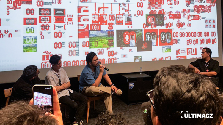 Tampilan proses eksplorasi logo dan identitas visual Hari Kemerdekaan Indonesia oleh Bram Patria Yoshugi pada ADGI Design Week 2025.