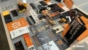 Identitas visual untuk program Kementerian Ekonomi Kreatif pada ADGI Design Week 2025.