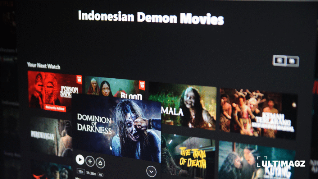 Ilustrasi berbagai film horor Indonesia di media streaming. (ULTIMAGZ/Gabri Perboire)