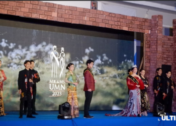Momen pengumuman Top 8 Finalis Mr. & Ms. UMN 2023 pada Hari Jumat (22/09/23) yang akan melanjutkan perjalananannya menuju Awarding Night pada Stage Himalaya. (ULTIMAGZ/Raoul Al Arthur)
