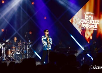 Nyoman Paul tampil perdana di BNI Java Jazz Festival 2025 yang digelar di JIExpo Kemayoran, Jakarta, Jumat (30/05/25). (ULTIMAGZ/Putri C. Valentina)