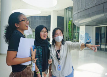 Ilustrasi penggunaan masker di Universitas Multimedia Nusantara (UMN). (Ultimagz/Keizya Ham)