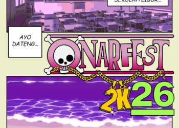 Sebuah poster yang menunjukkan informasi tentang ONARFESK 2K26