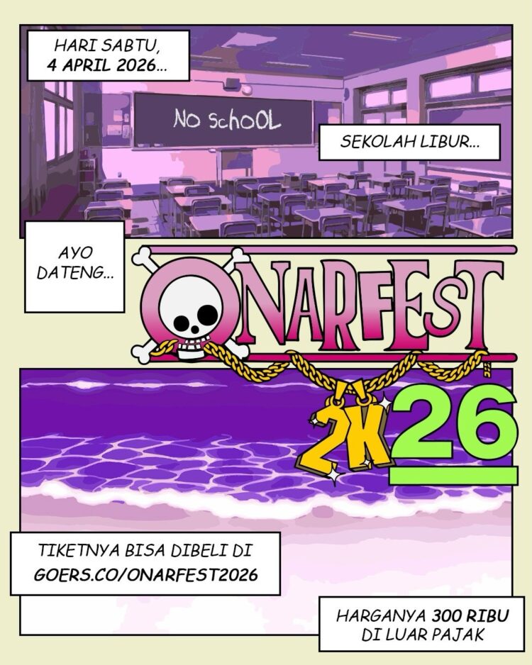 Sebuah poster yang menunjukkan informasi tentang ONARFESK 2K26