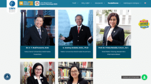 Hilangnya posisi Wakil Rektor Bidang Keuangan dan munculnya Ketua Senat dalam jajaran rektorat baru di situs resmi UMN. (umn.ac.id)