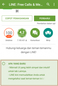 Untuk melihat apa saja peningkatan fitur pada aplikasi versi terbaru, pengguna dapat mengeceknya melalui Android Playstore.