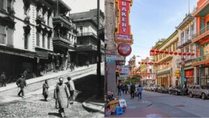 Chinatown setelah dan sesudah gempa bumi