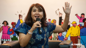 Perencana keuangan Metta Anggriani dalam acara #BerbagiBeban di JP Live! Space, Jakarta Pusat, Sabtu (25/04/2026). 