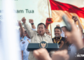 Presiden RI Prabowo Subianto menyampaikan pidato dalam perayaan Hari Buruh Internasional (May Day) di Monumen Nasional, Jakarta Pusat, DKI Jakarta, Jumat (01/05/2026). [foto id="384"]
