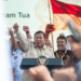 Presiden RI Prabowo Subianto menyampaikan pidato dalam perayaan Hari Buruh Internasional (May Day) di Monumen Nasional, Jakarta Pusat, DKI Jakarta, Jumat (01/05/2026). [foto id="384"]