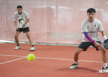Peserta turnamen padel UNISMASH sedang mengikuti pertandingan yang diselenggarakan di Redwood Padel Club, BSD City, Kabupaten Tangerang, Banten, Sabtu (16/05/2026). (ULTIMAGZ/Gabri Perboire)