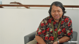 Dosen program studi Film & Animasi, Paulus Heru Wibowo Kurniawan, memberi sudut pandang terkait cerita rakyat yang menjadi acuan pada film horror Indonesia. (ULTIMAGZ/ANDITA CHAYARA).