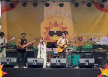 Penampilan Ranum di Lapangan Parkir UMN pada Minggu (03/12/23) di acara Sorai Fest. (Sorai Fest)