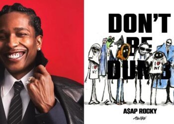 A$AP Rocky dan sampul album terbarunya Don’t Be Dumb.(thedailyjargan.com)
