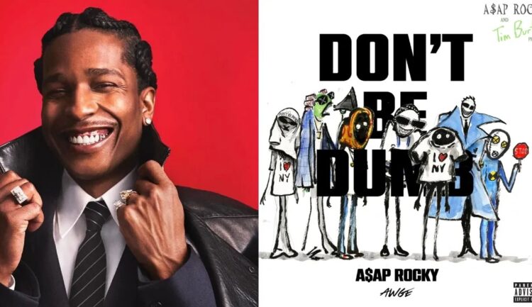 A$AP Rocky dan sampul album terbarunya Don’t Be Dumb.(thedailyjargan.com)