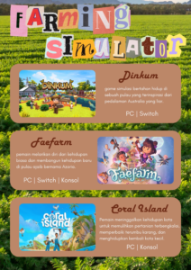 Infografis rekomendasi game bertema pertanian. (ULTIMAGZ/Suci Alyssa Suherman)