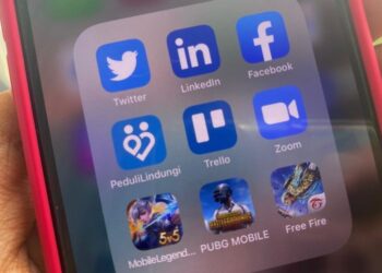 Sejumlah aplikasi dengan logo warna biru. (Foto: kompas.com)