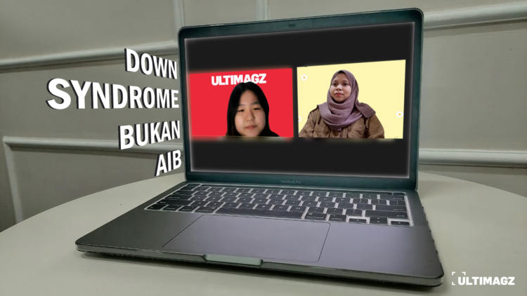 Ibunda Qinsi (penyandang down syndrome) Resti Yully Astuti sebagai narasumber untuk membahas stigma negative tentang down syndrome yang beredar di masyarakat, Rabu (12/04/2023). (ULTIMAGZ/Bryant Alexander Wijaya)