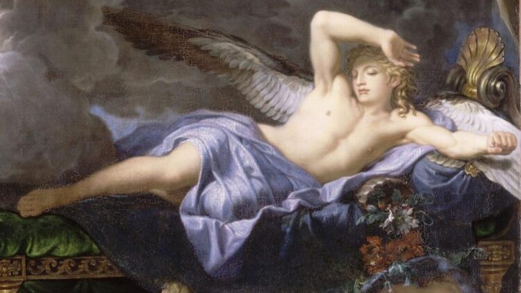 Lukisan Morpheus, oleh René-Antoine Houasse (1689) (Versailles Le Soir)