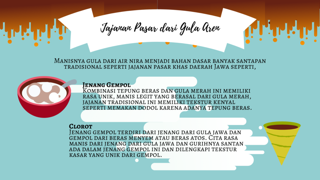 infografik makanan dari gula aren (ultimagz)