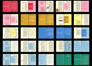 Isi dan desain sampul buku Who Owns This Book? (itsnicethat.com)