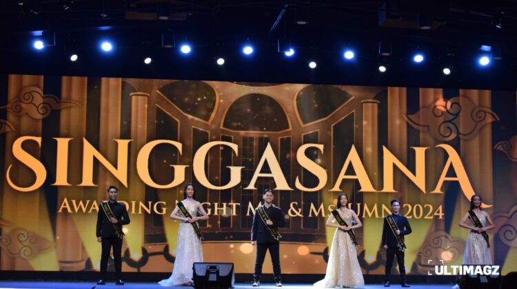 Para finalis Mr. & Ms. UMN 2024 dalam acara puncak “Singgahsana” di QBig Convention Hall, BSD City pada Jumat (29/11/24). (ULTIMAGZ/Sofhi Srieky Tiambun)