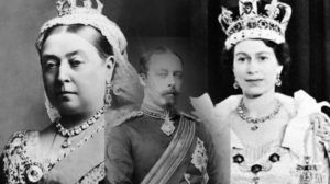 Potret Ratu Victoria, Pangeran Leopod, dan Ratu Elizabeth II (kiri-kanan). (Foto: tribunnews.com)