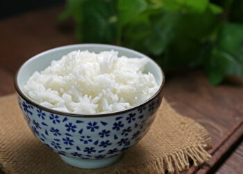 Ilustrasi semangkuk nasi putih dingin. (freepik/xb100)