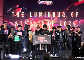 Noiz Band menjadi pemenang Starlight 2024 dalam acara malam puncak Starlight 2024: SUPERNOVA di Function Hall UMN pada Kamis (11/14/24). (ULTIMAGZ/Keizya Ham)